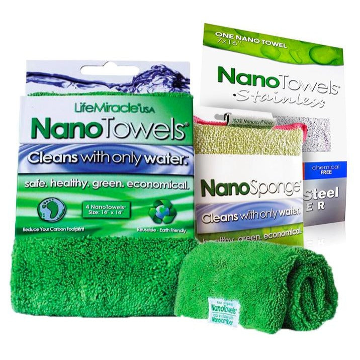 Nano Clean Variety Pack (1 x NanoTowel + 1 x NanoSponge + 1 x Nano Steel)