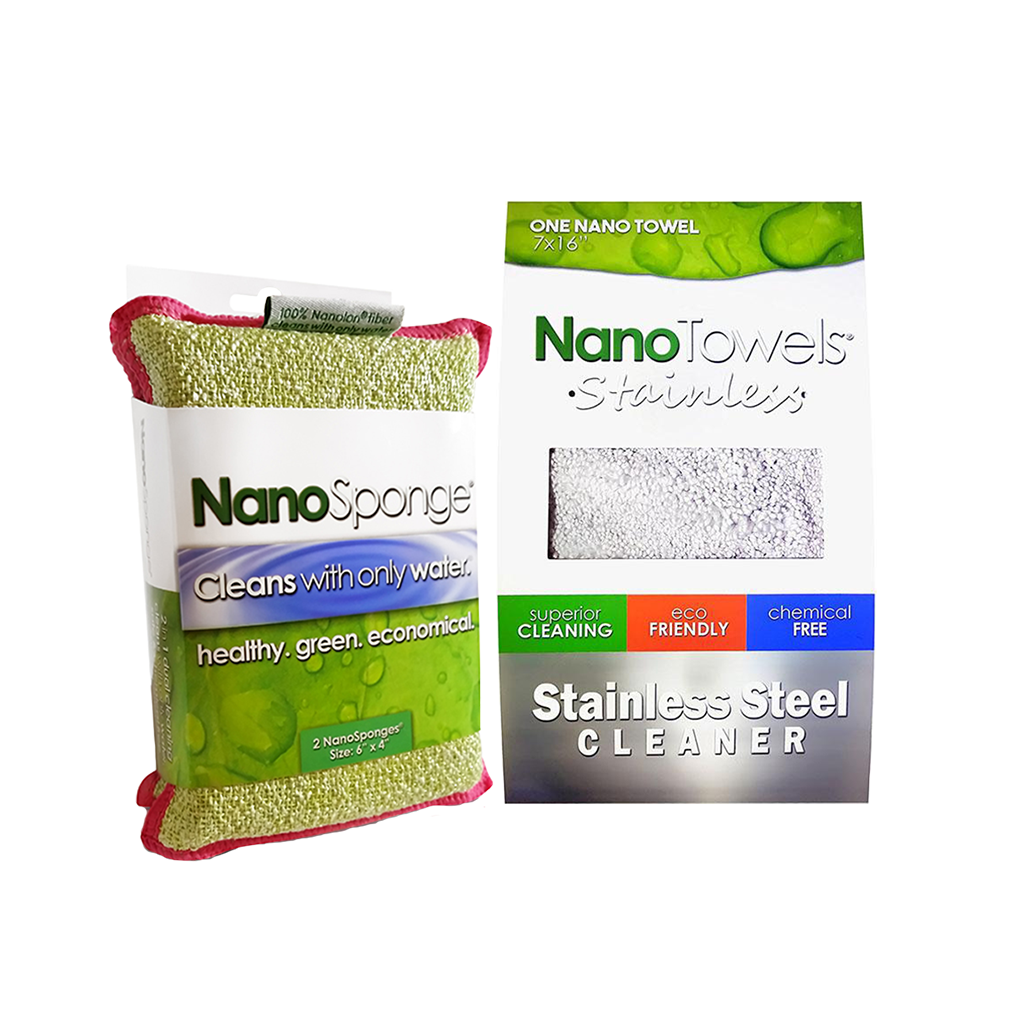 NanoSponge (6" x 4") + Stainless Steel NanoTowel*